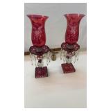 17" Tall Mantle or Boudior Hurricane Lamps