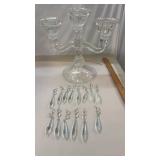 11 1/2" Tall Crystal Candelabra Candle Holder