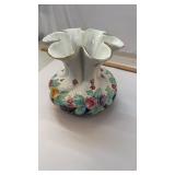 8 1/2" Tall Italian Hand Painted Vase