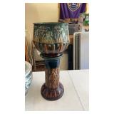 Pottery Planter Jardiniere & Pedestal