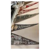 6 Vintage Felt Souvenir Pennants