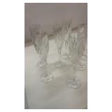 8 Crystal Fluted Wine Champagne Glasses
