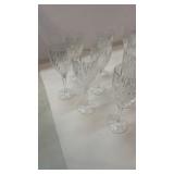 9 Crystal Fluted Wine Champagne Glasses Goblets