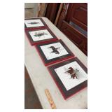 4 British Military Watercolor? Prints? Brandon