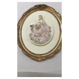 Chalkware Plaster Victorian Lady AS IS