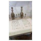 Mid Century MCM Glo-Mar Brass Finish Sconces