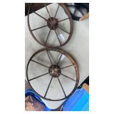 Pair of 15" Metal Wagon Wheels