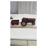 Vintage International Toy Metal Tractor & Trailer