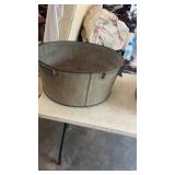 Large Vintage Galvanized Wash Tub