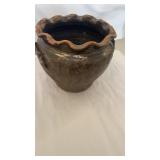 Vintage Flower Pot made of Stoneware Pottery