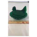 7" Mosser Satin Glass Hen On Nest HON