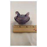 3" Boyd Swirl Glass Hen on Nest Salt Cellar