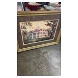 R.C. Davis Lithograph Print Southern Home