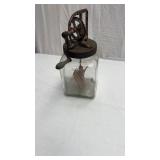 Antique 4 Quart Dazey Glass Butter Churn