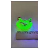2000 Christmas Uranium Glass Hen On Nest  HON
