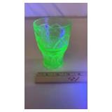 Uranium Green Depression Glass Mayfair Tumbler