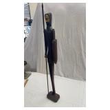 35" Tall Wood Statue of Don Quixote