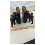 Wooden Elephant Bookends