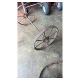 Metal 15" Wheels & Axle for Wagon