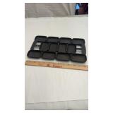 Rare 12 1/2" Cast Iron Gem Biscuit Pan #6