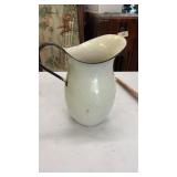 Large Porcelain Enamelware Pitcher