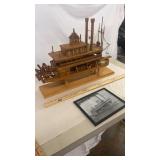 UNIQUE LARGE Handmade Mississippi Paddle Boat