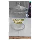 1950s Vintage Golden Flake Advertising Store Jar