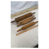 4 Vintage Kitchen Cooking Dough Rolling Pins