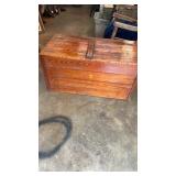 Large Pine Wood Storage Trunk Blanket Chest