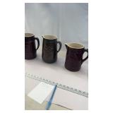 3 pcs. stoneware Pottery ' AS IS'