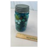 Ball Jar 'AS - IS'  Full of Marbles