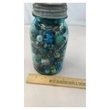 Ball Canning Jar Full of Vintage Marbles