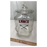 Lance 8 Sided Store Advertising Snack Cookie Jar