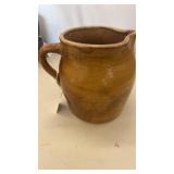 8 1/2' Antique Southern Stoneware Pottery Pitcher