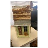 25 1/2' Tall Handmade Birdhouse with Tin Roof