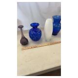 Lot of 4 Pretty Glass Vases