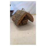 Birdhouse Made Out Of Tree Bark