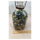 Vintage Bordons Glass Milk Bottle With Marbles