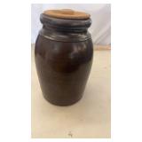 Small Antique Southern Pottery Crock Churn