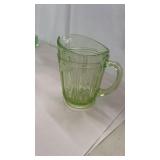 Uranium Glass 5 1/2' Small Pitcher or Creamer