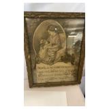 Antique Lithograph 'Now I Lay Me Down To Sleep'