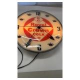 Vintage Pam Royal Crown Cola Clock WORKS