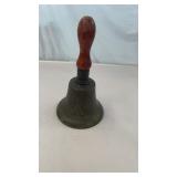 Tall 11' VERY heavy Brass Bell with Wood Handle