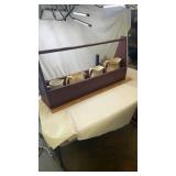 Carpenter Tool Box with Decorative Pitchers