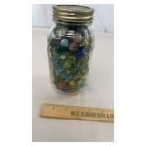 Jar Full of Vintage Marbles