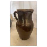 10' Antique Southern Stoneware Pottery Pitcher