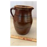 Tall 10' Stoneware Pottery Farmhouse Pitcher