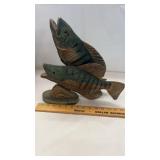 Hand Carved Wooden Fish Sculpture