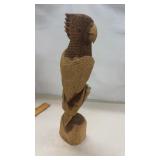 19' Tall Hand Carved Wooden Bird