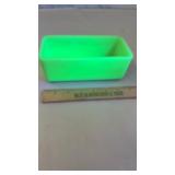 Green Uranium Glass Jadite Refrigerator Dish